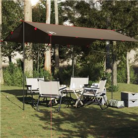 vidaXL Bâche de camping marron 406x306 cm imperméable