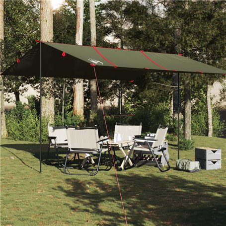 vidaXL Bâche de camping vert olive 451x420 cm imperméable