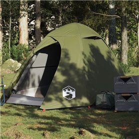 vidaXL Tente de camping à dôme 2 personnes vert olive imperméable