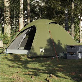 vidaXL Tente de camping à dôme 3 personnes vert olive imperméable