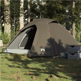 vidaXL Tente de camping à dôme 3 personne marron imperméable