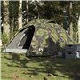 vidaXL Tente de camping à dôme 4 personnes camouflage imperméable