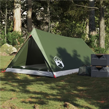 vidaXL Tente de camping 2 personnes vert olive imperméable