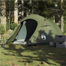 vidaXL Tente de camping tunnel 3 personnes vert olive imperméable