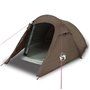 vidaXL Tente de camping tunnel 3 personnes marron imperméable