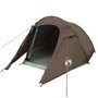 vidaXL Tente de camping tunnel 3 personnes marron imperméable