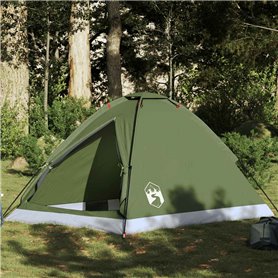 vidaXL Tente de camping à dôme 2 personnes vert olive imperméable