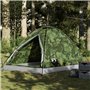 vidaXL Tente de camping à dôme 4 personnes camouflage imperméable