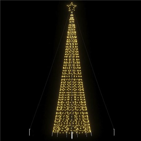 vidaXL Arbre de Noël lumineux avec piquets 1534 LED blanc chaud 500 cm