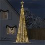 vidaXL Arbre de Noël lumineux avec piquets 1534 LED blanc chaud 500 cm