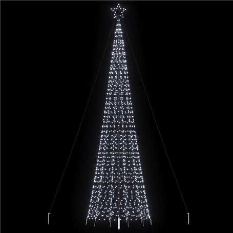 vidaXL Arbre de Noël lumineux avec pointes 1534 LED blanc froid 500 cm