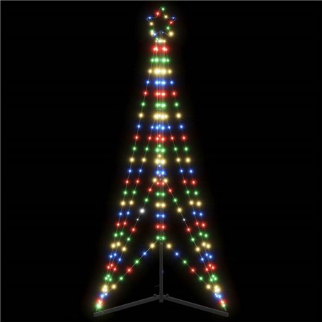 vidaXL Guirlande de sapin de Noël 363 LED colorées 182 cm