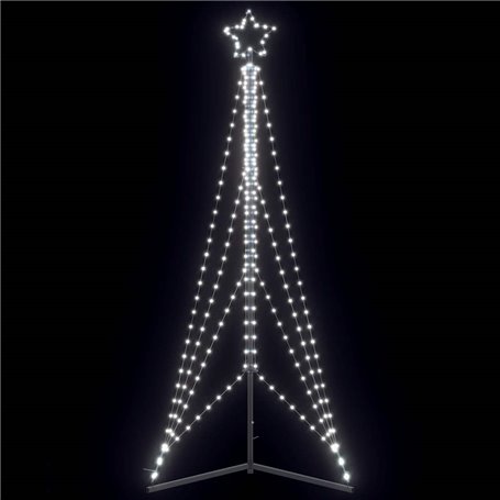 vidaXL Guirlande de sapin de Noël 483 LED blanc froid 240 cm