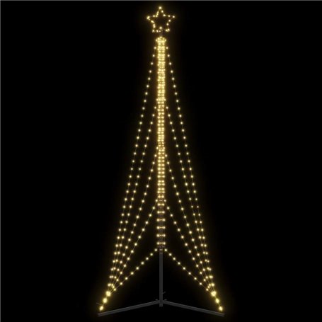 vidaXL Guirlande de sapin de Noël 525 LED blanc chaud 302 cm