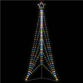 vidaXL Guirlande de sapin de Noël 525 LED colorées 302 cm