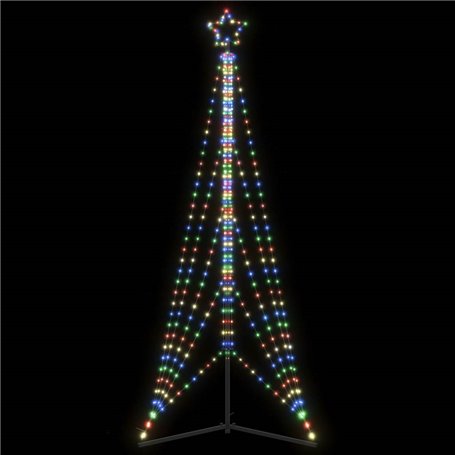 vidaXL Guirlande de sapin de Noël 525 LED colorées 302 cm