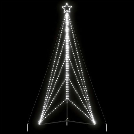 vidaXL Guirlande de sapin de Noël 615 LED blanc froid 404