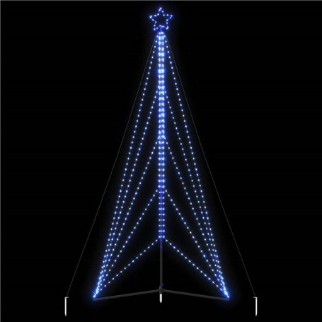 vidaXL Guirlande de sapin de Noël 615 LED bleu 404