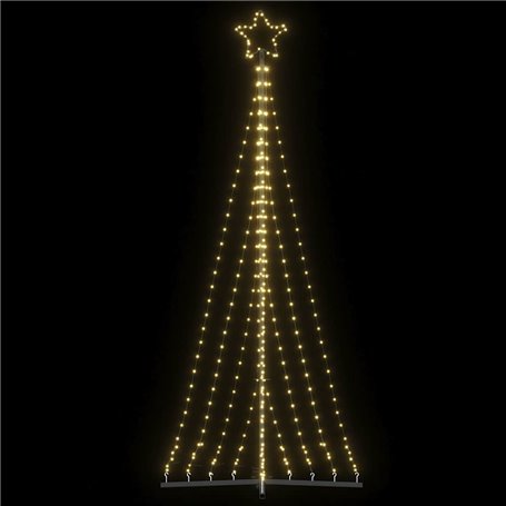 vidaXL Guirlande de sapin de Noël 447 LED blanc chaud 249 cm