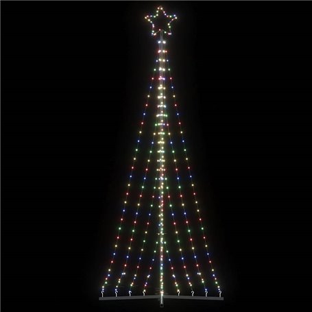 vidaXL Guirlande de sapin de Noël 447 LED colorées 249 cm