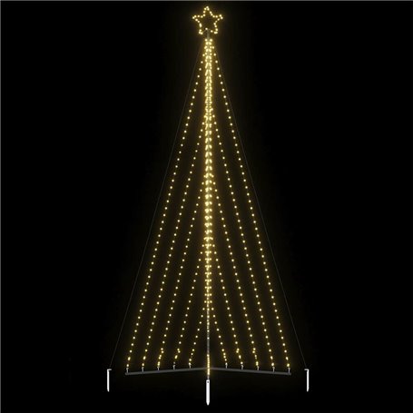 vidaXL Guirlande de sapin de Noël 570 LED blanc chaud 399 cm