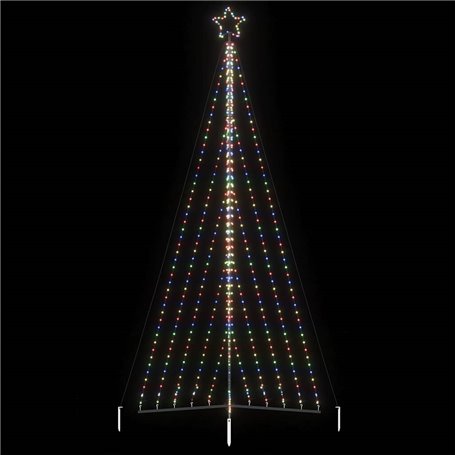 vidaXL Guirlande de sapin de Noël 570 LED colorées 399 cm