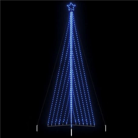 vidaXL Guirlande de sapin de Noël 789 LED bleu 476 cm