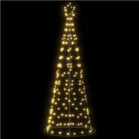 vidaXL Arbre de Noël lumineux conique 200 LED blanc chaud 182 cm