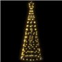 vidaXL Arbre de Noël lumineux conique 200 LED blanc chaud 182 cm