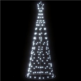 vidaXL Arbre de Noël lumineux conique 200 LED blanc froid 182 cm