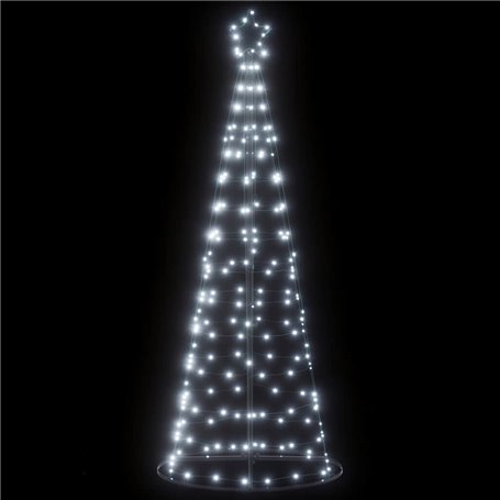 vidaXL Arbre de Noël lumineux conique 200 LED blanc froid 182 cm