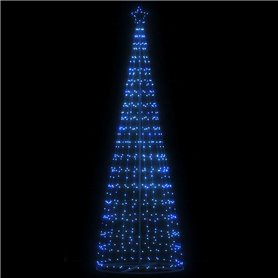 vidaXL Arbre de Noël lumineux conique 550 LED bleu 304 cm