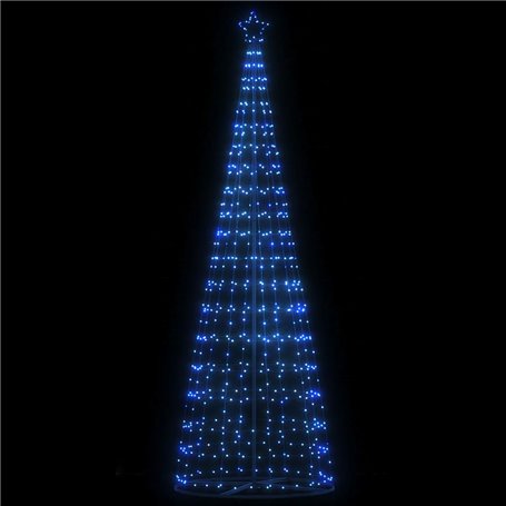 vidaXL Arbre de Noël lumineux conique 550 LED bleu 304 cm