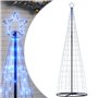 vidaXL Arbre de Noël lumineux conique 550 LED bleu 304 cm