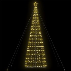 vidaXL Arbre de Noël lumineux conique 1534 LED blanc chaud 503 cm