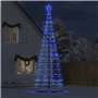 vidaXL Arbre de Noël lumineux conique 1534 LED bleu 503 cm