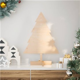 vidaXL Arbre de Noël en bois pour décoration 70 cm bois massif