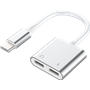 Adaptateur Duo Renforcé USB C vers USB C + USB C PD 100W Blanc Force Power Lite