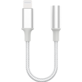 Adaptateur Renforcé Lightning vers Jack 3.5mm Mâle / Femelle Blanc Force Power Lite