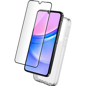 Pack Samsung Galaxy A16 4G / Galaxy A16 5G Accessoires Coque Transparente + Verre trempé + SmartFrame - 60% verre recyclé Bigben