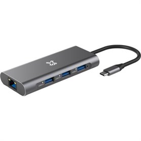 Hub USB-C 8 ports aluminium