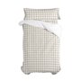 Parure de couette HappyFriday Basic Kids Beige Lit 1 persone Vichy 2 Pièces