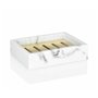 Porte-savon Alexandra House Living Blanc Doré Acier inoxydable Polyrésine 9 x 3 x 12 cm