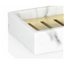 Porte-savon Alexandra House Living Blanc Doré Acier inoxydable Polyrésine 9 x 3 x 12 cm