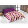 Parure de couette Hosteline URBAN Mauve Lit ½ persones 220 x 230 cm 3 Pièces