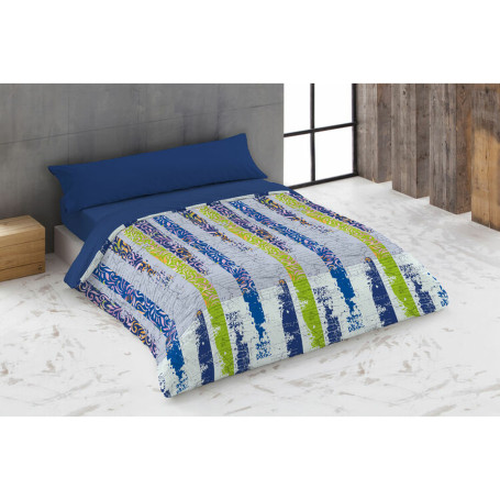 Parure de couette Hosteline URBAN Bleu Lit king size 260 x 240 cm 4 Pièces