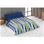 Parure de couette Hosteline URBAN Bleu Lit king size 260 x 240 cm 4 Pièces