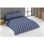 Parure de couette Hosteline KING Bleu Lit king size 260 x 240 cm 4 Pièces