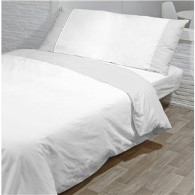 Parure de couette Hosteline MONACO NORDICO Blanc Lit king size 260 x 240 cm 4 Pièces