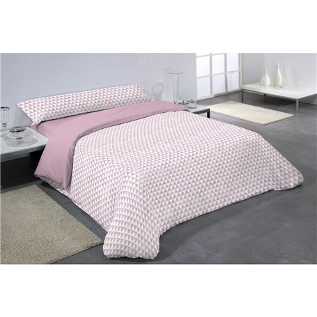 Parure de couette Hosteline DAREL Rose Lit 1 persone 2 Pièces